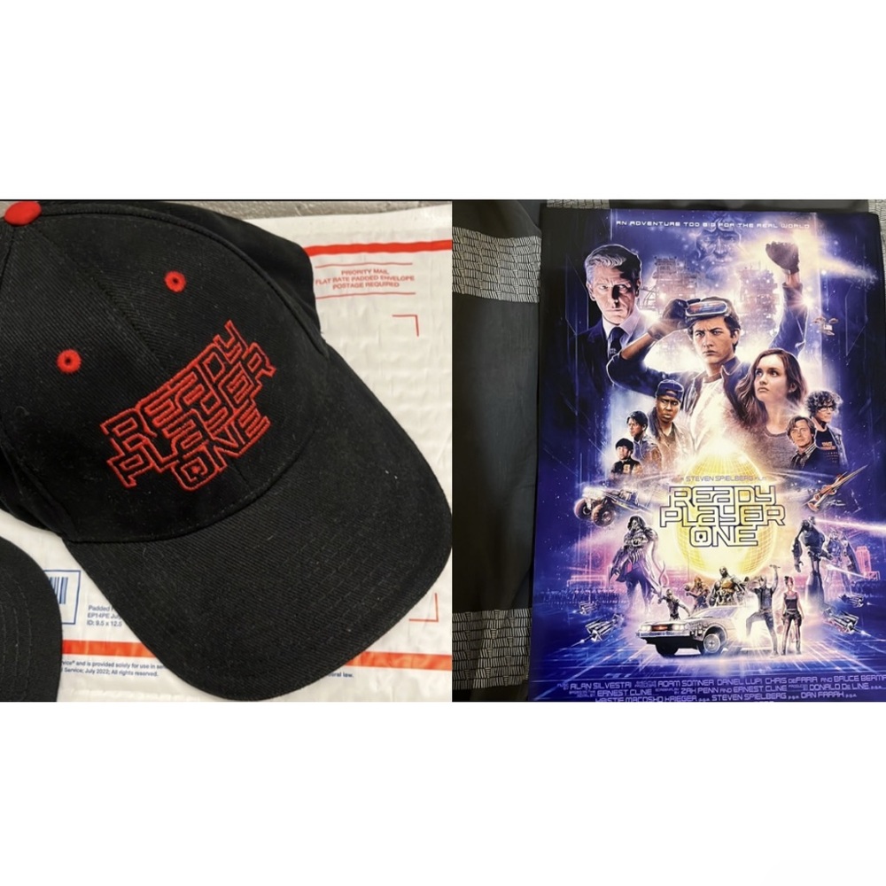 READY Player One NEW Cap Hat & Poster (Video Games fans) Steven Spielberg